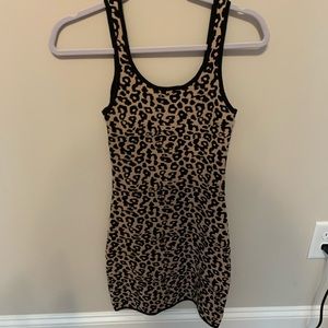 Cheetah print knit dress